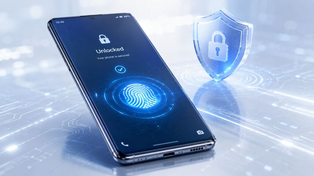 Android Display Fingerprint Lock Setup